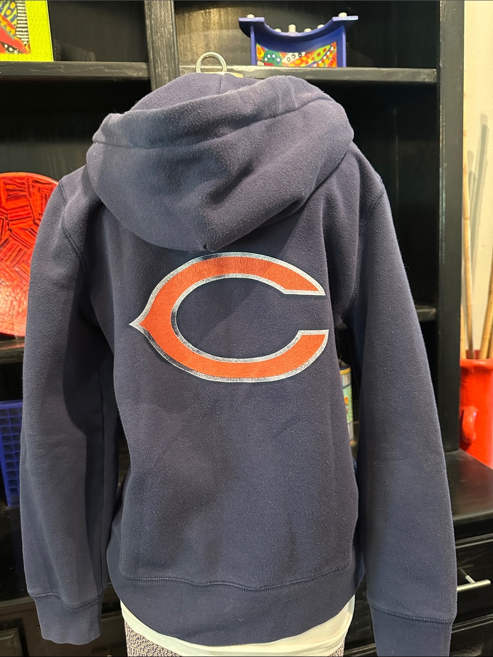 Junk Food Clothing Navy Blue Chicago Bears Zip-Up Hoodie - Picture 2 of 5
